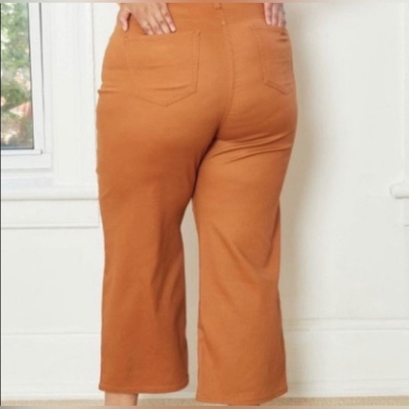 Ava & Viv Brown Wide Leg Capri Pants - Size 22new with tags - Picture 2 of 10